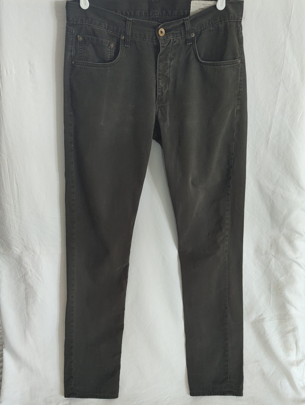 rag & bone Standard Issue Fit 2 Slim Leg Jeans Distressed Olive M1223O101 Sz 32